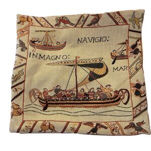 Jules Pansy Tapestry Pillow Case-"Les Normands"